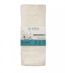 Pano de prato liso natural em algodāo orgânico