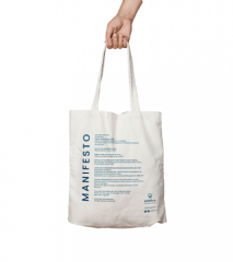 Ecobag manifesto em algodāo cru