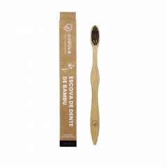Escova de dente de bambu adulto preta