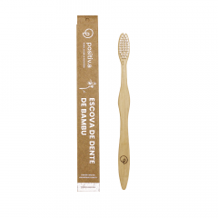 Escova de dente de bambu adulto branca