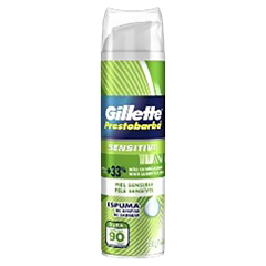 ESPUMA DE BARBEAR GILLETTE PRESTOBARBA SENSITIVE FRASCO 150G