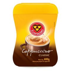 CAPPUCCINO SOLÚVEL CLASSIC 3 CORAÇÕES POTE 400G