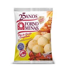 PÃO DE QUEIJO CONGELADO TRADICIONAL FORNO DE MINAS PACOTE 1KG