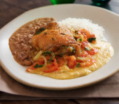 Cozido de sobrecoxa de frango
