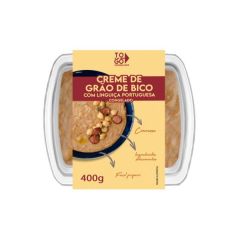 Creme de Grão de Bico c linguiça 400