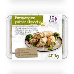 Panqueca  Palmito e Brócolis c/ molho branco 400g