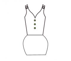 Vestido curto simples